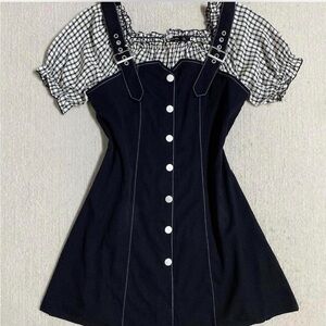 Puff Sleeve Skater Dress (S)